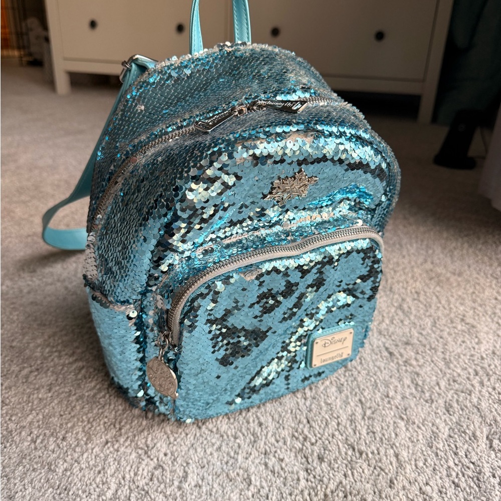 Disney Loungefly Frozen Sequin Backpack
